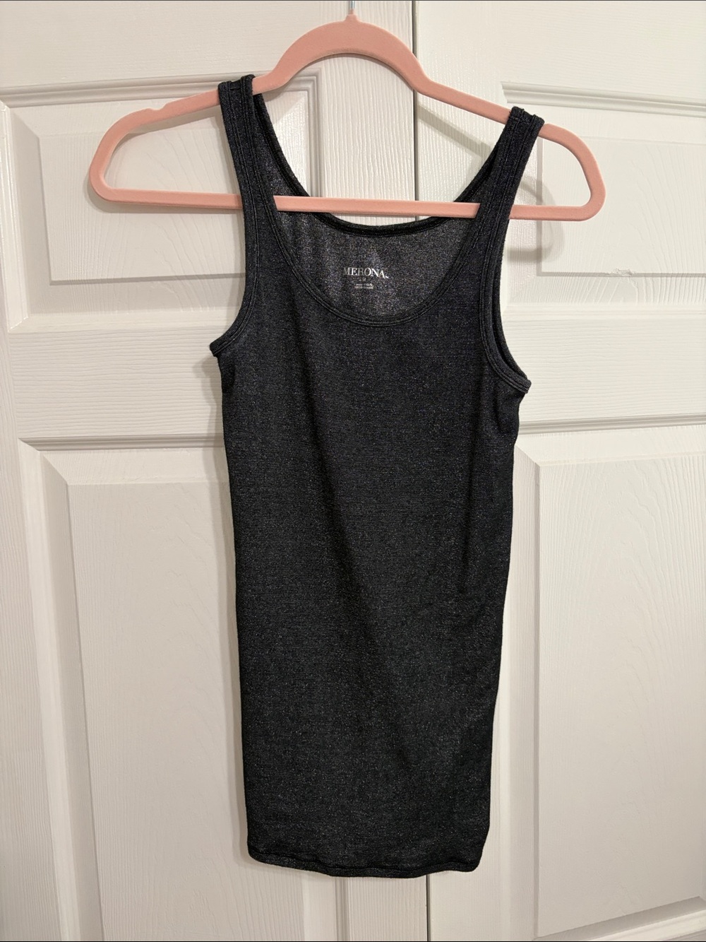 Merona Charcoal Ribbed Scoop Tank